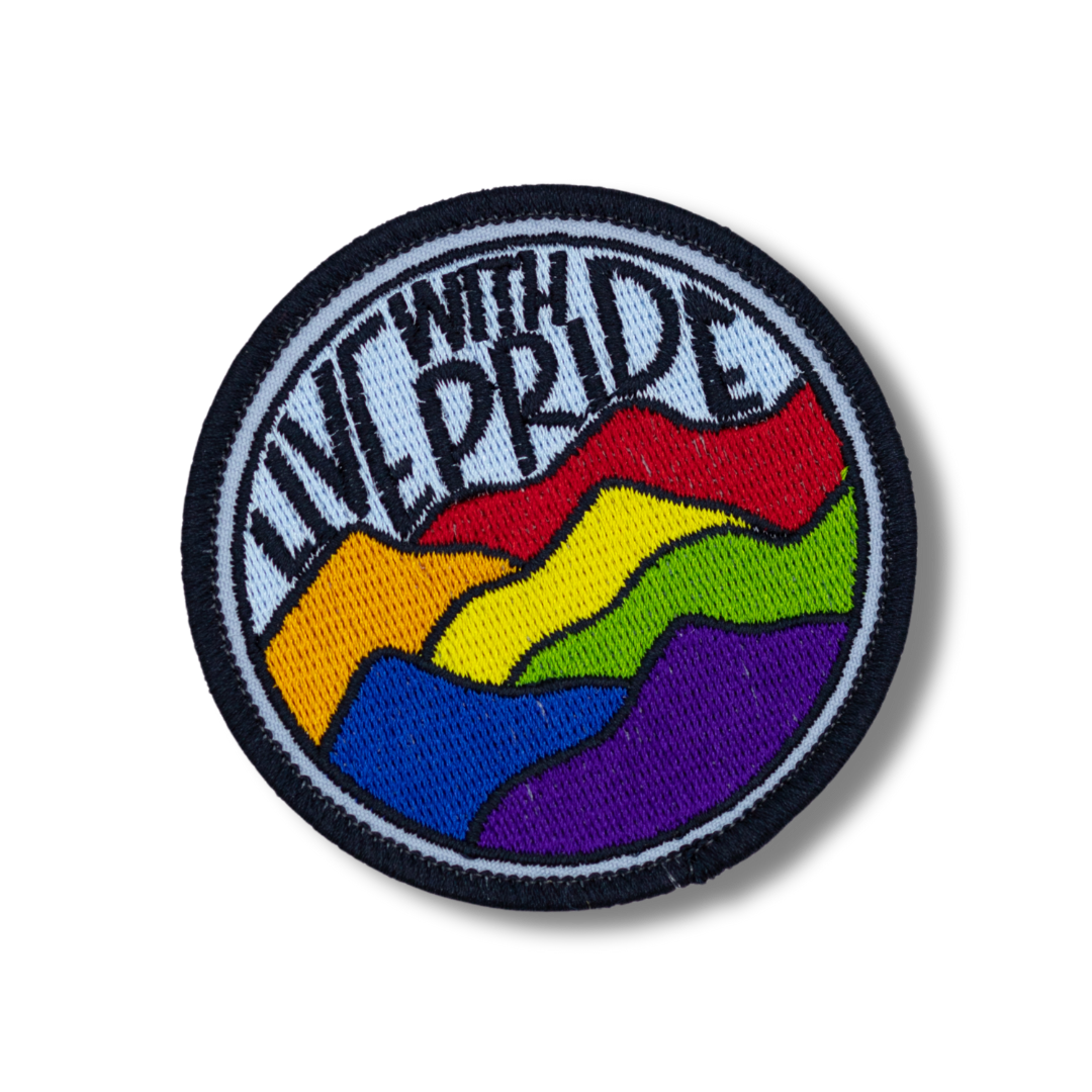 Live with Pride Embroidered Sticker Patch