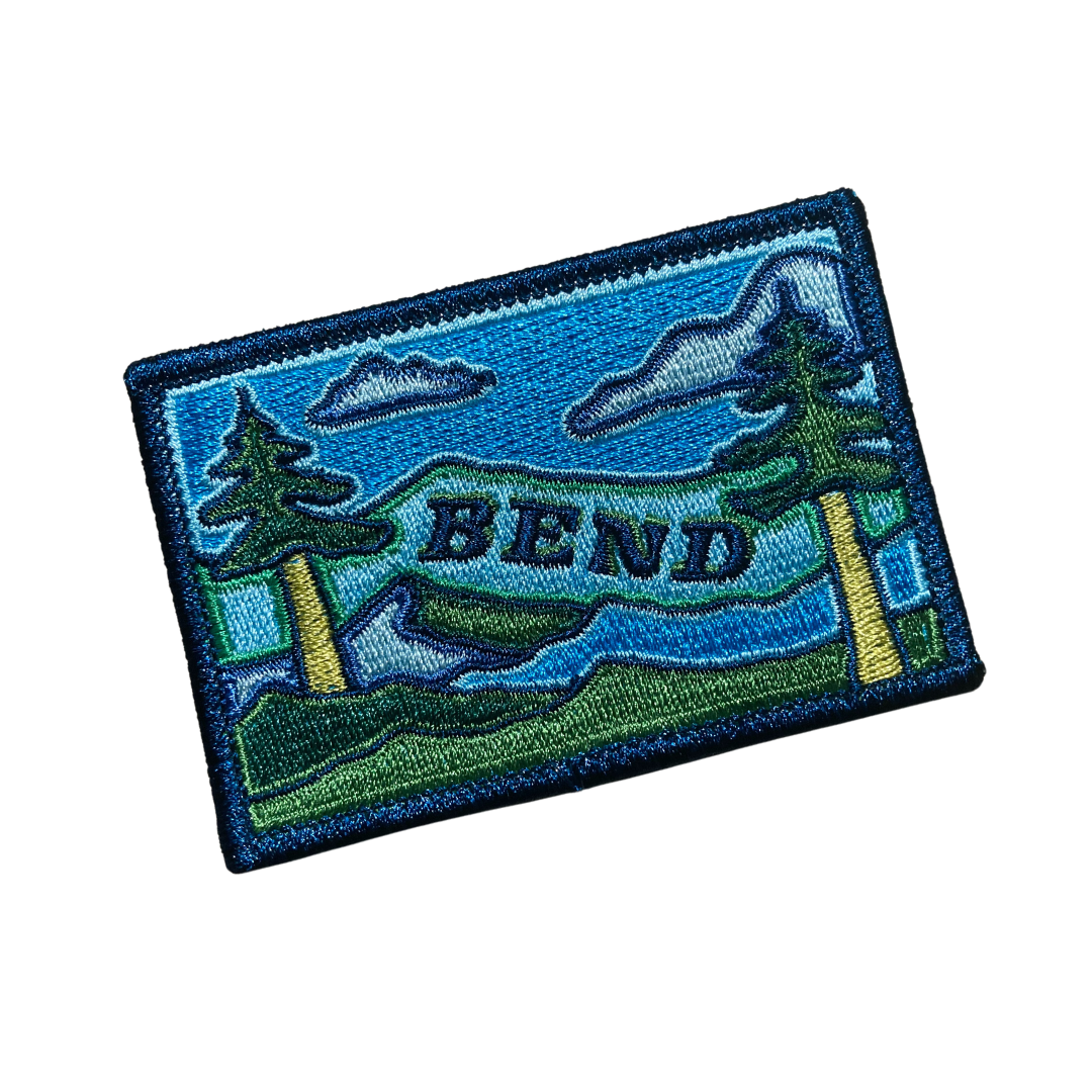 Bend in the Road Embroidered Sticker Patch