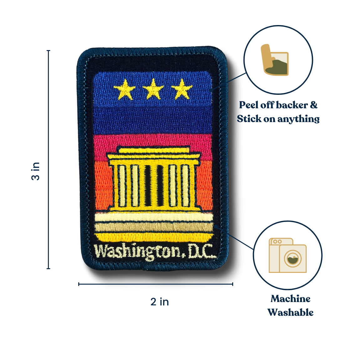 Starry Night in D.C. Embroidered Sticker Patch