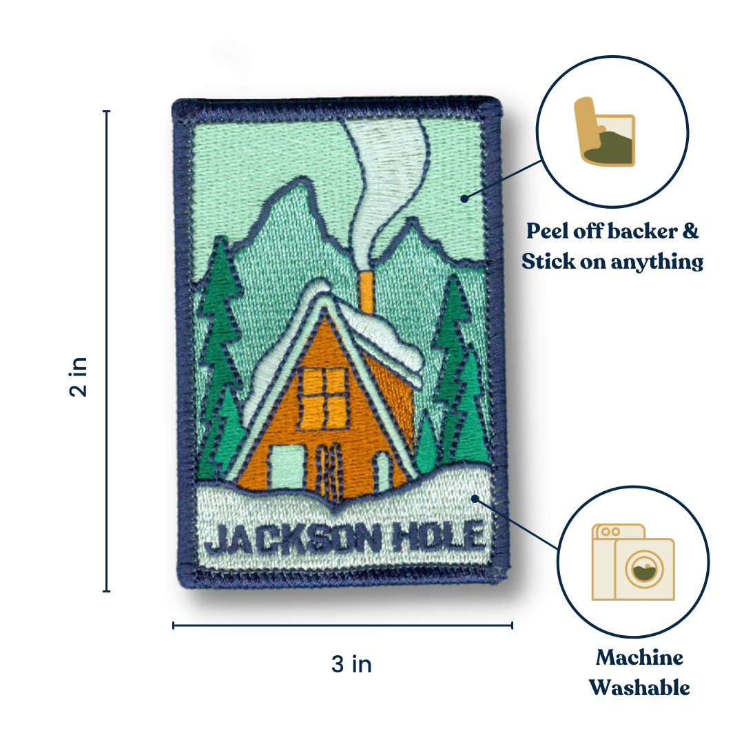 Jackson Hole Embroidered Sticker Patch