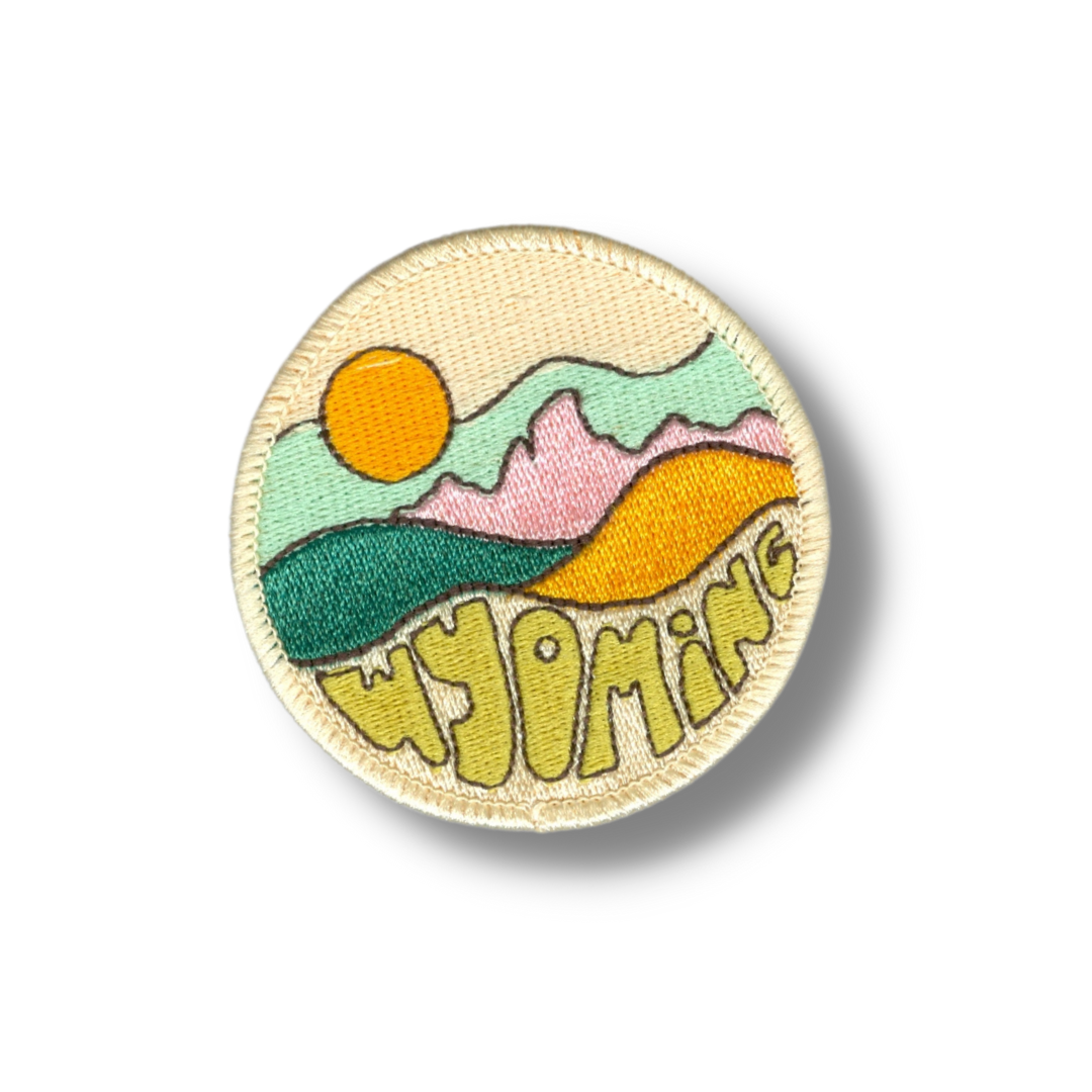 Wild, Wild, Wyoming Embroidered Sticker Patch