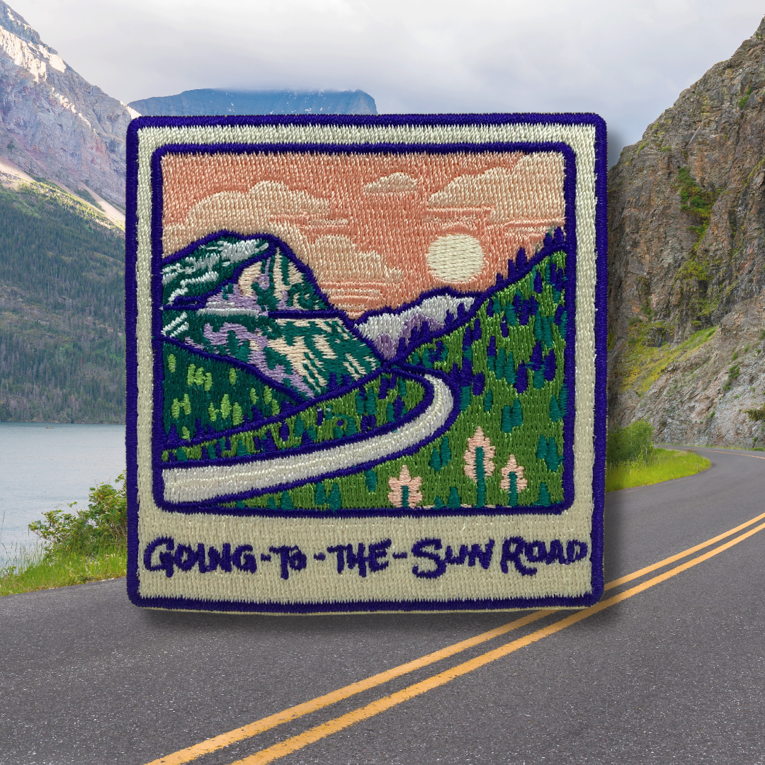 Going to the Sun Road Embroidered Sticker Patch