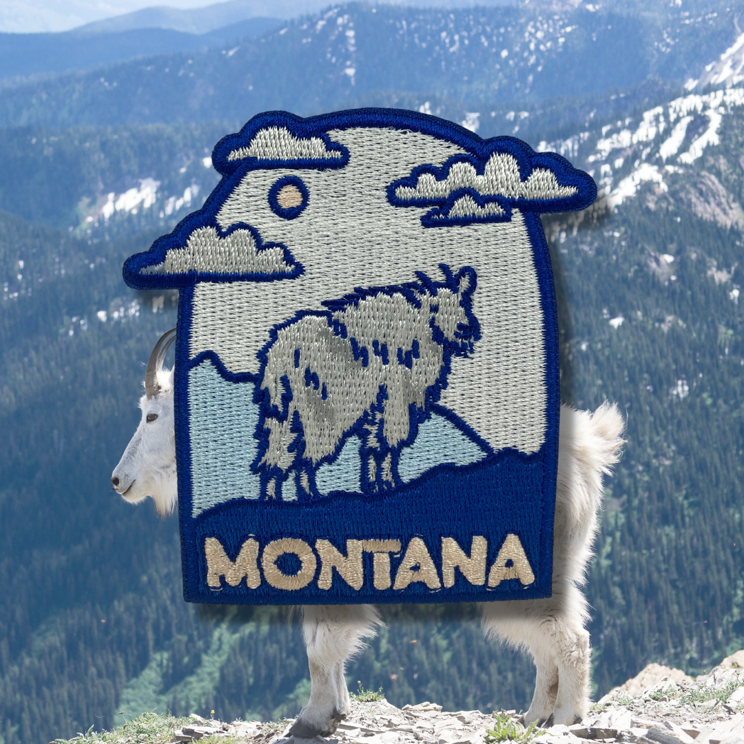 Montana Goat Embroidered Sticker Patch