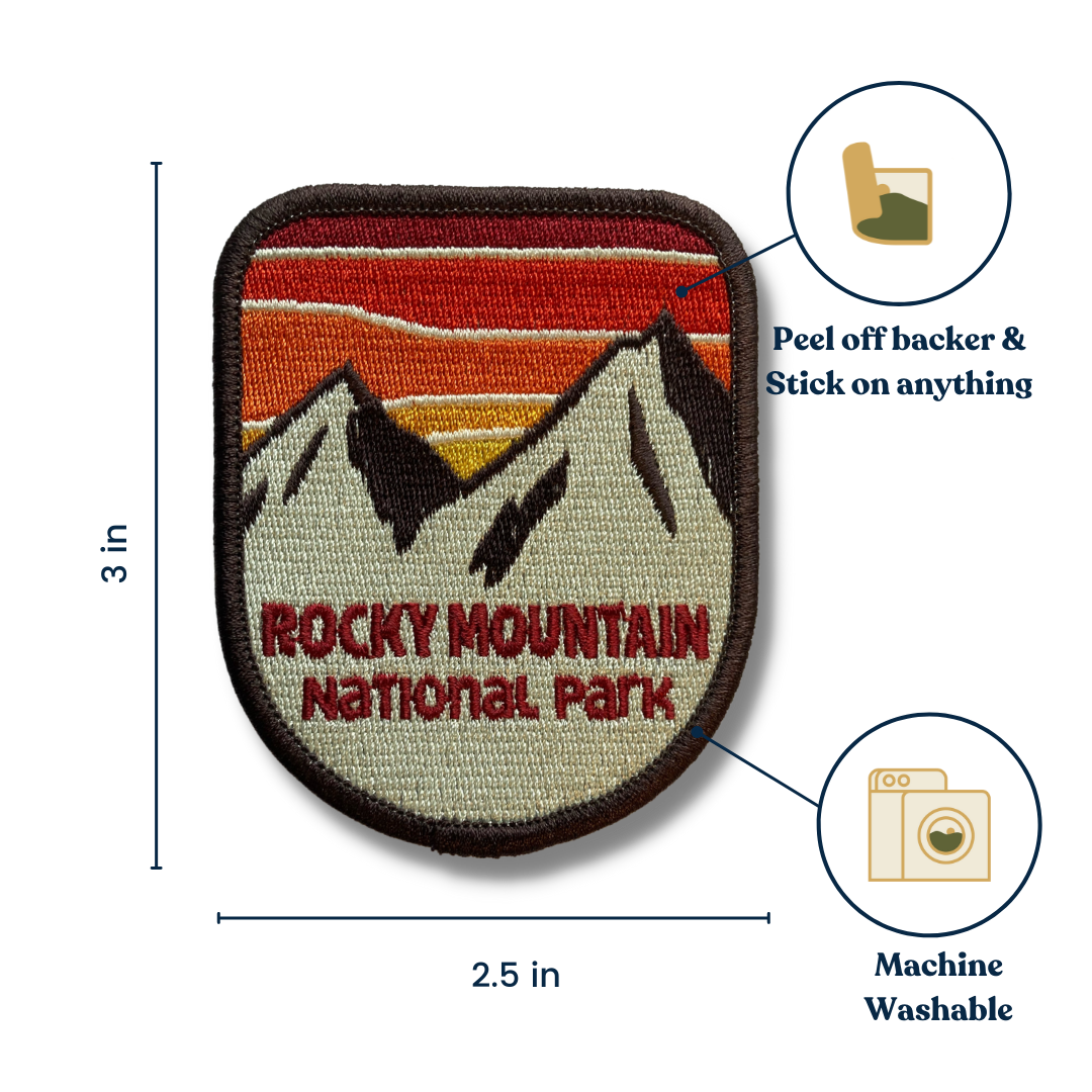 Rocky Mountain National Park Embroidered Sticker Patch