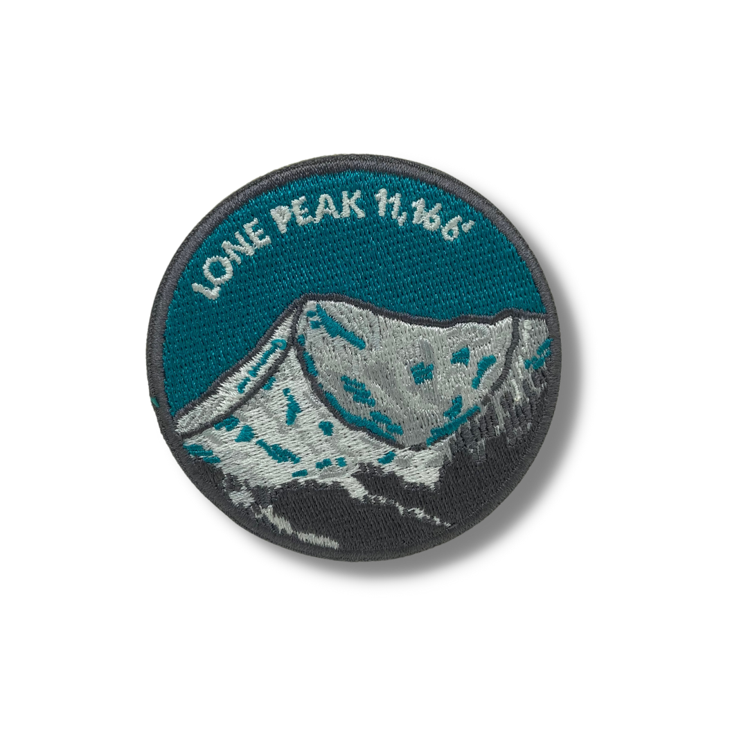 Lone Peak Montana Embroidered Sticker Patch