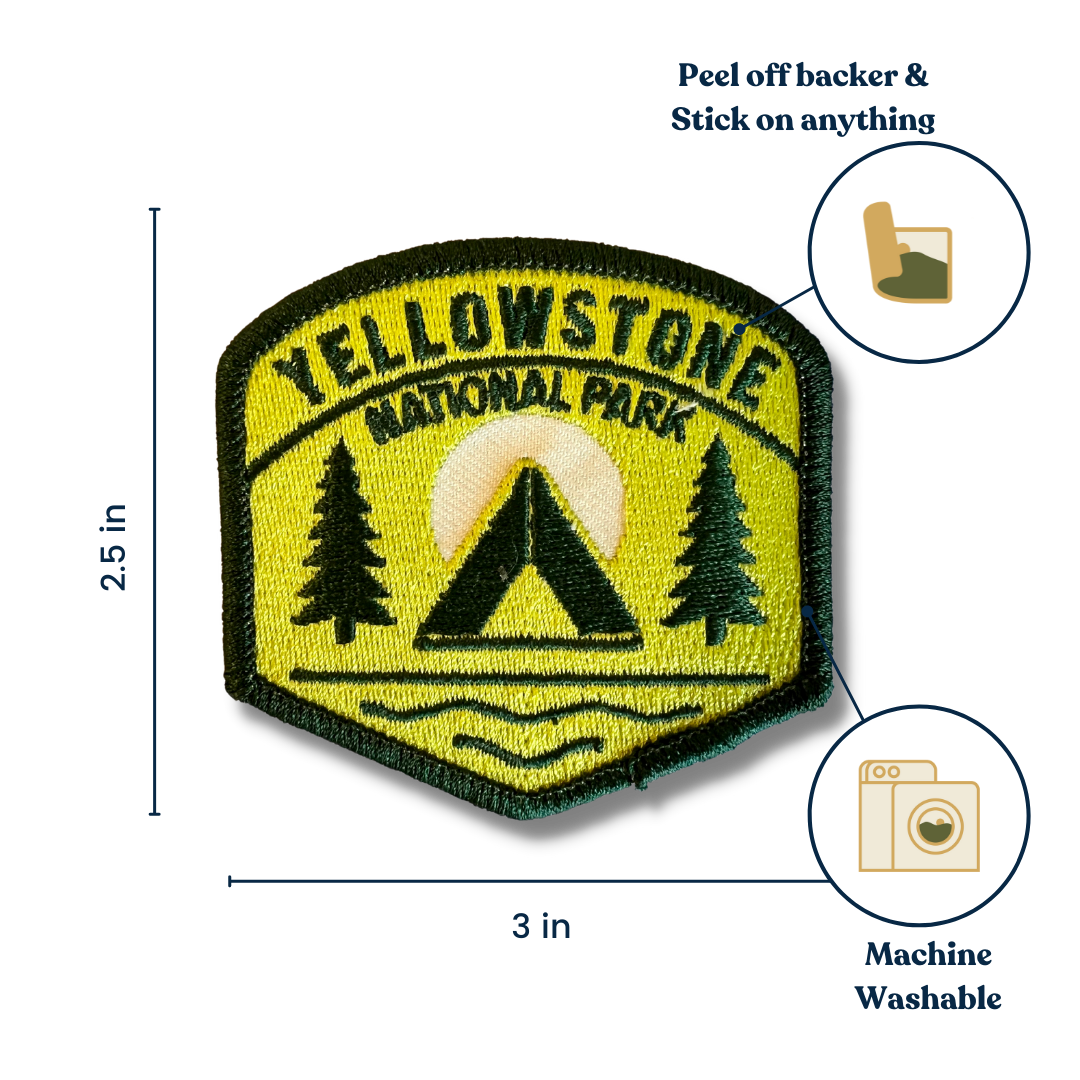 Yellowstone National Park Camping Embroidered Sticker Patch