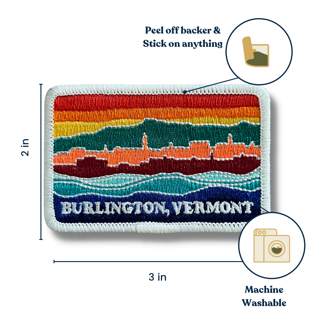 Burlington, VT Embroidered Sticker Patch