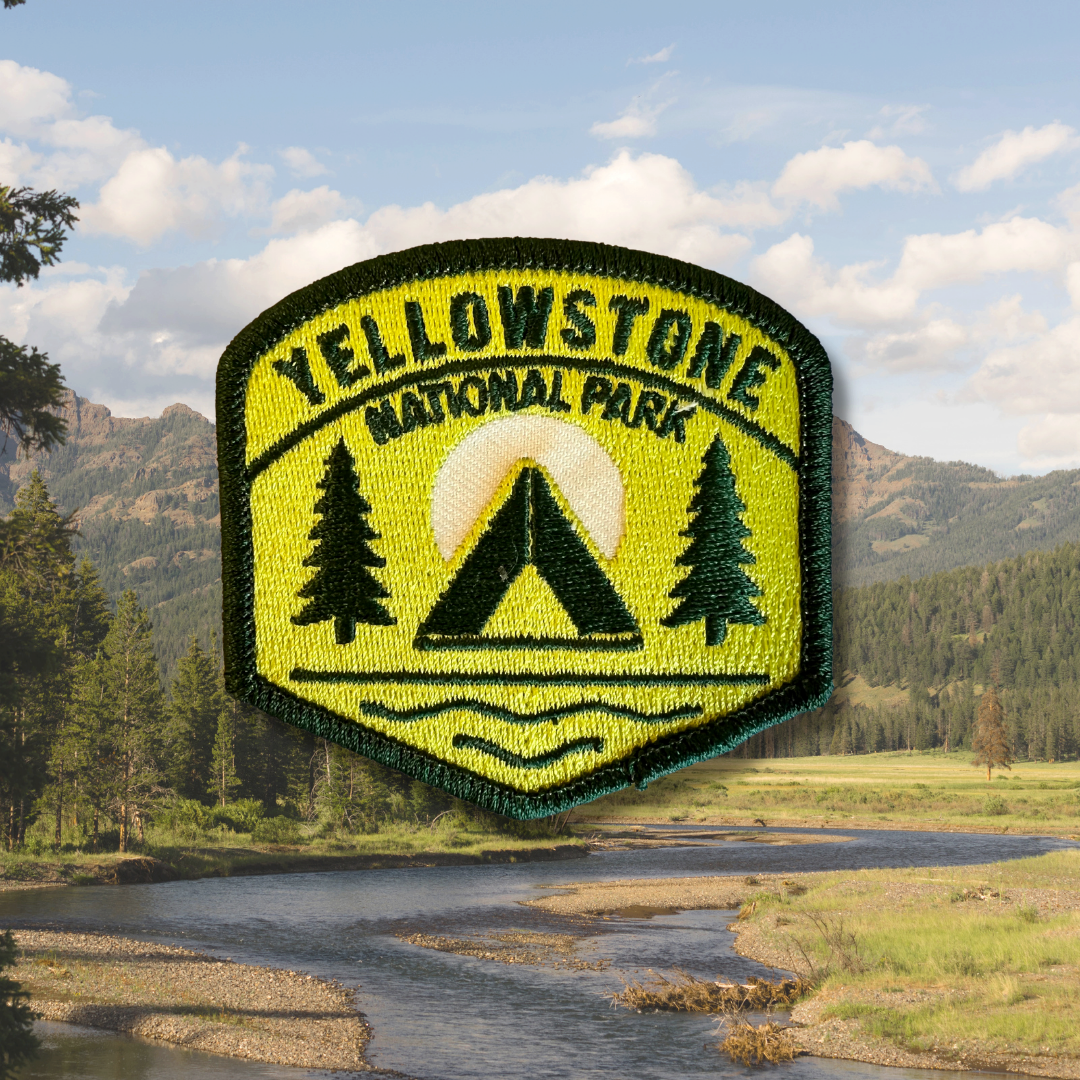 Yellowstone National Park Camping Embroidered Sticker Patch