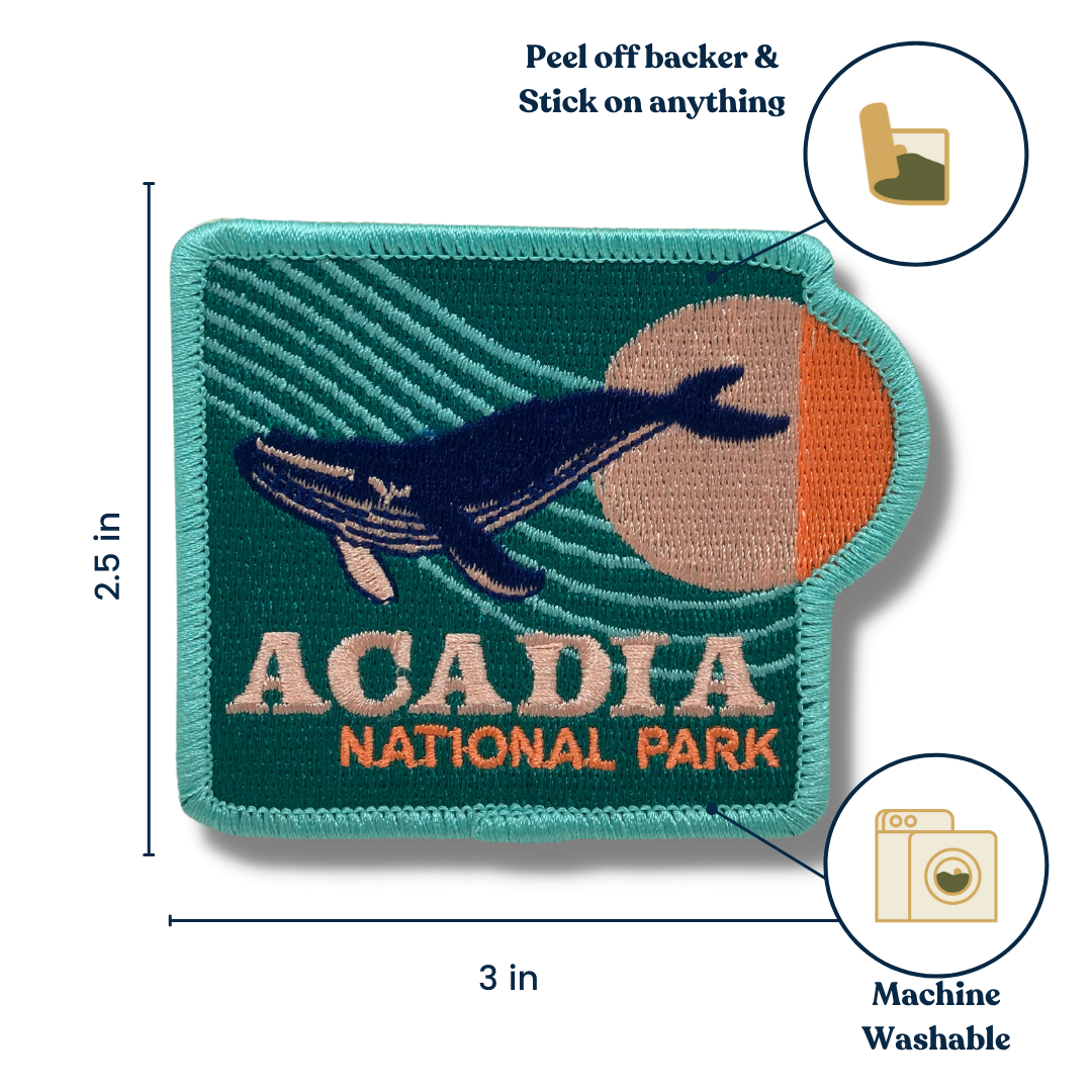 Acadia National Park Embroidered Sticker Patch