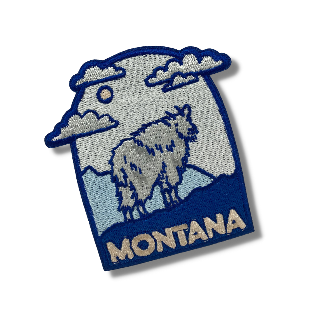 Montana Goat Embroidered Sticker Patch