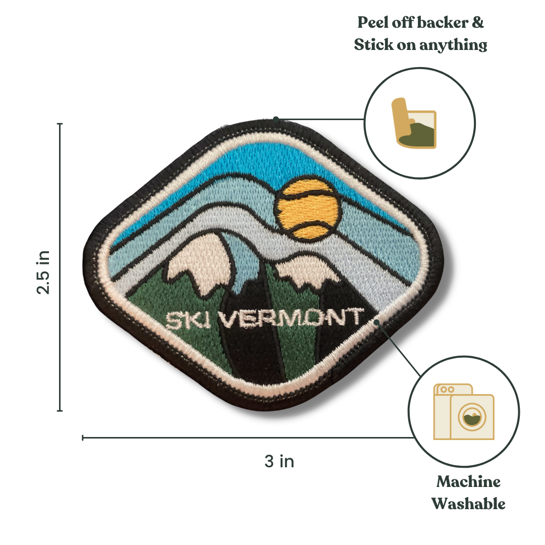 Ski VT Embroidered Sticker Patch