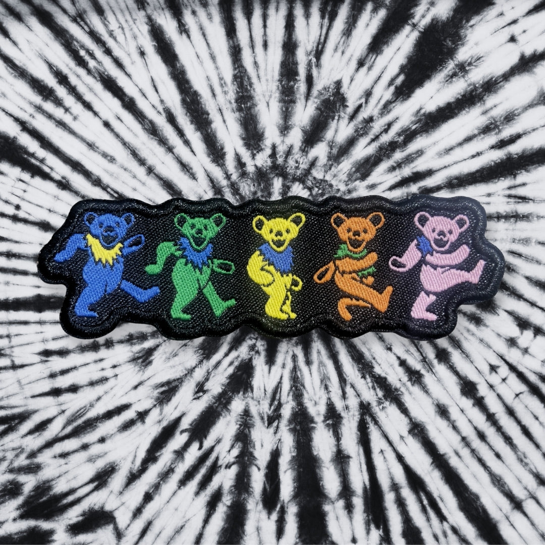 Grateful Dead Dancing Bears Woven Sticker Patch