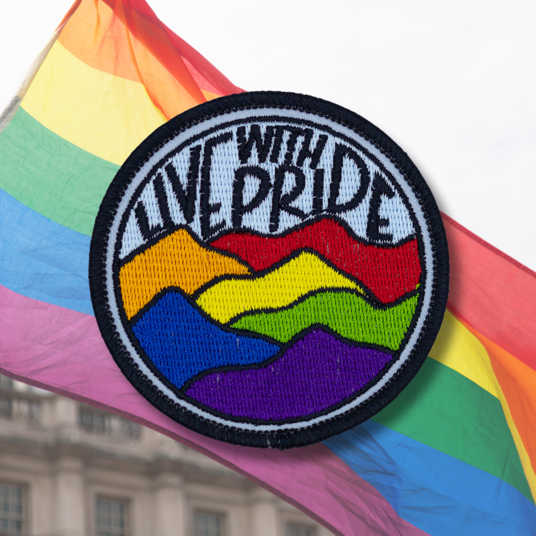 Live with Pride Embroidered Sticker Patch