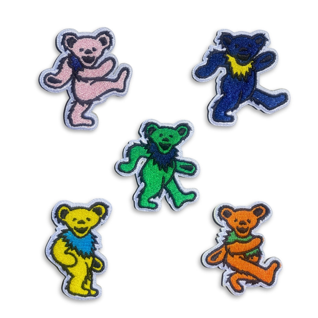 Grateful Dead Bears Embroidered Sticker Patches - Bundle 5Pack