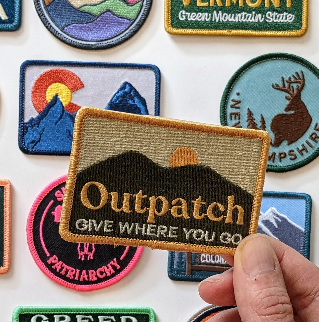 Custom embroidered sticker patches (RPET)