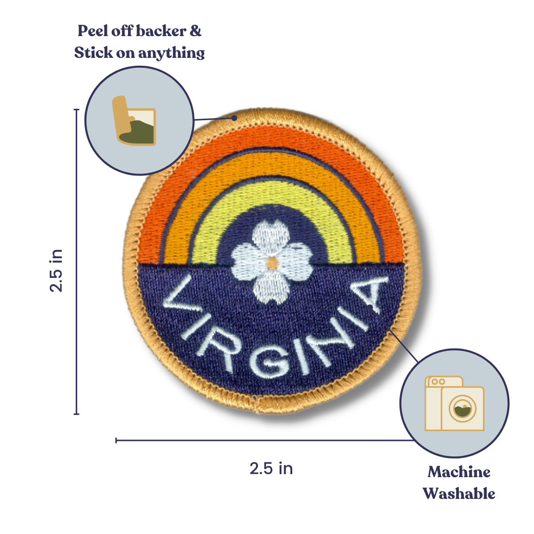 VA Dogwood Days Embroidered Sticker Patch