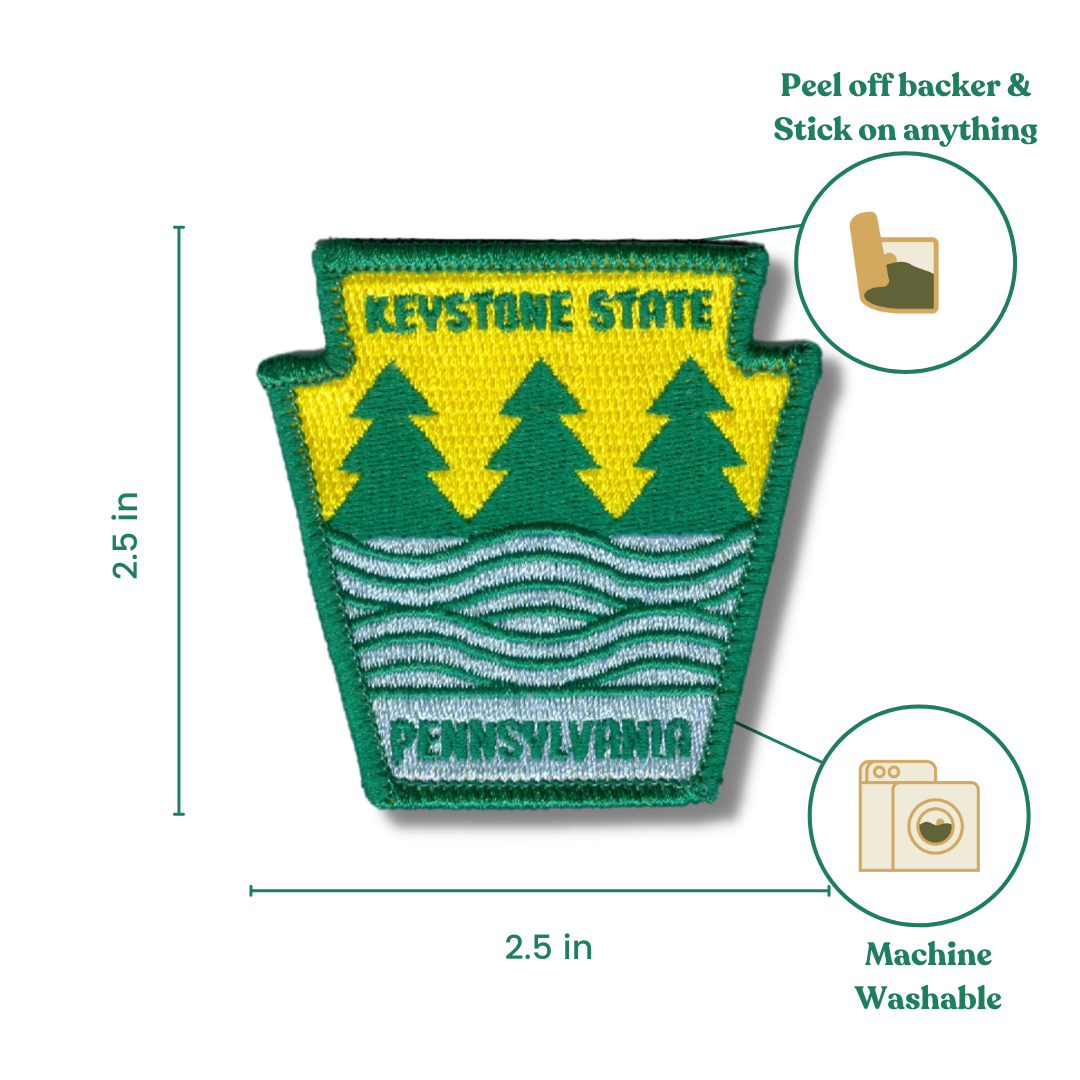 Keystone State Embroidered Sticker Patch