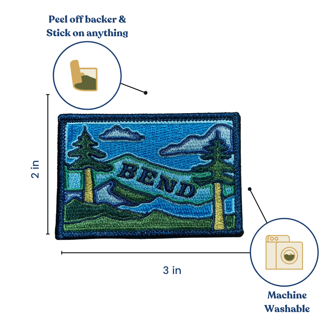 Bend in the Road Embroidered Sticker Patch