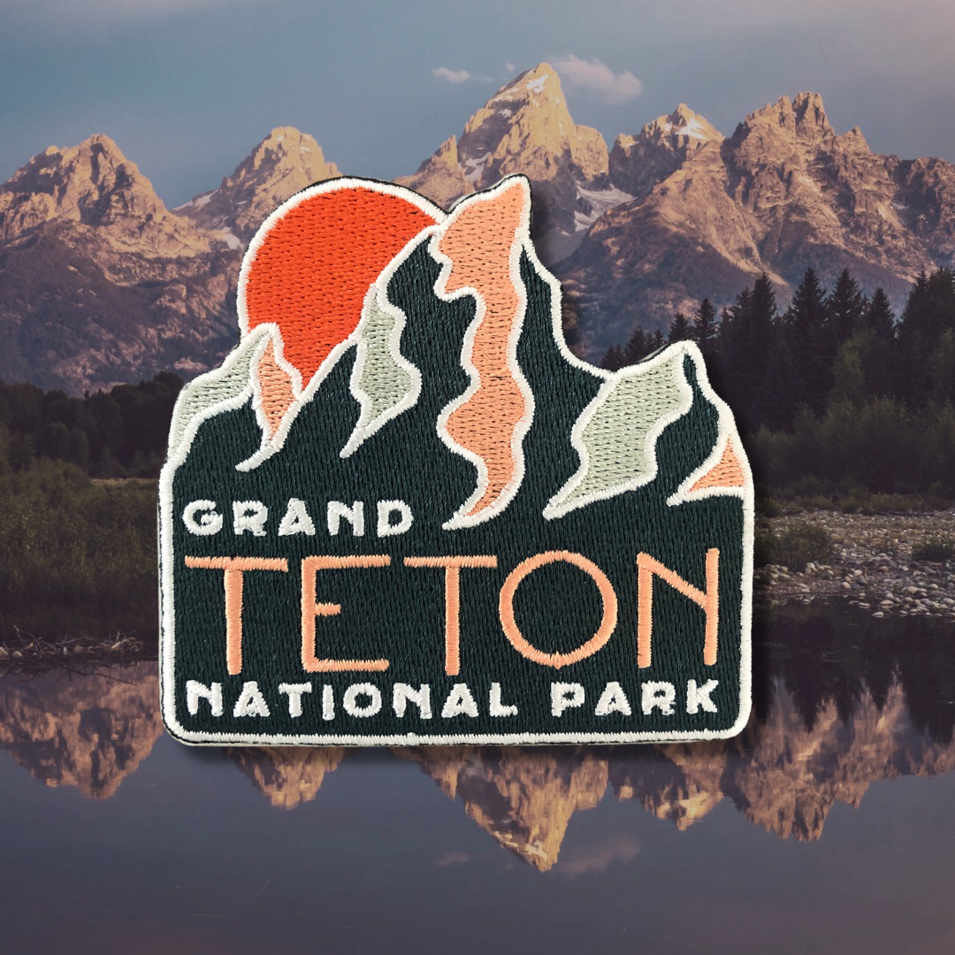 Grand Tetons Embroidered Sticker Patch