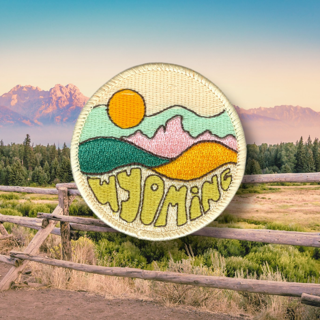 Wild, Wild, Wyoming Embroidered Sticker Patch
