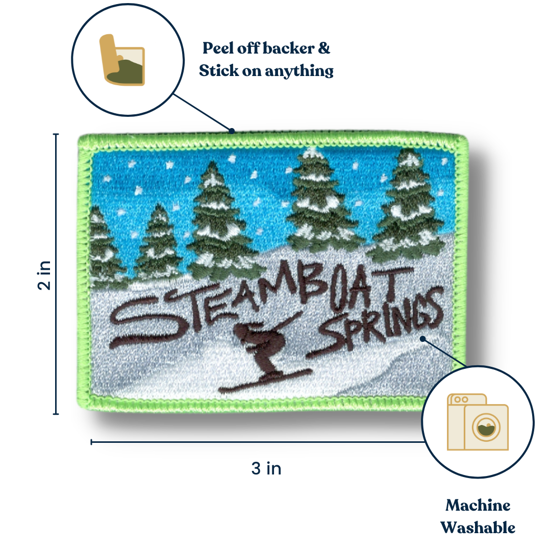 Steamboat Springs Embroidered Sticker Patch