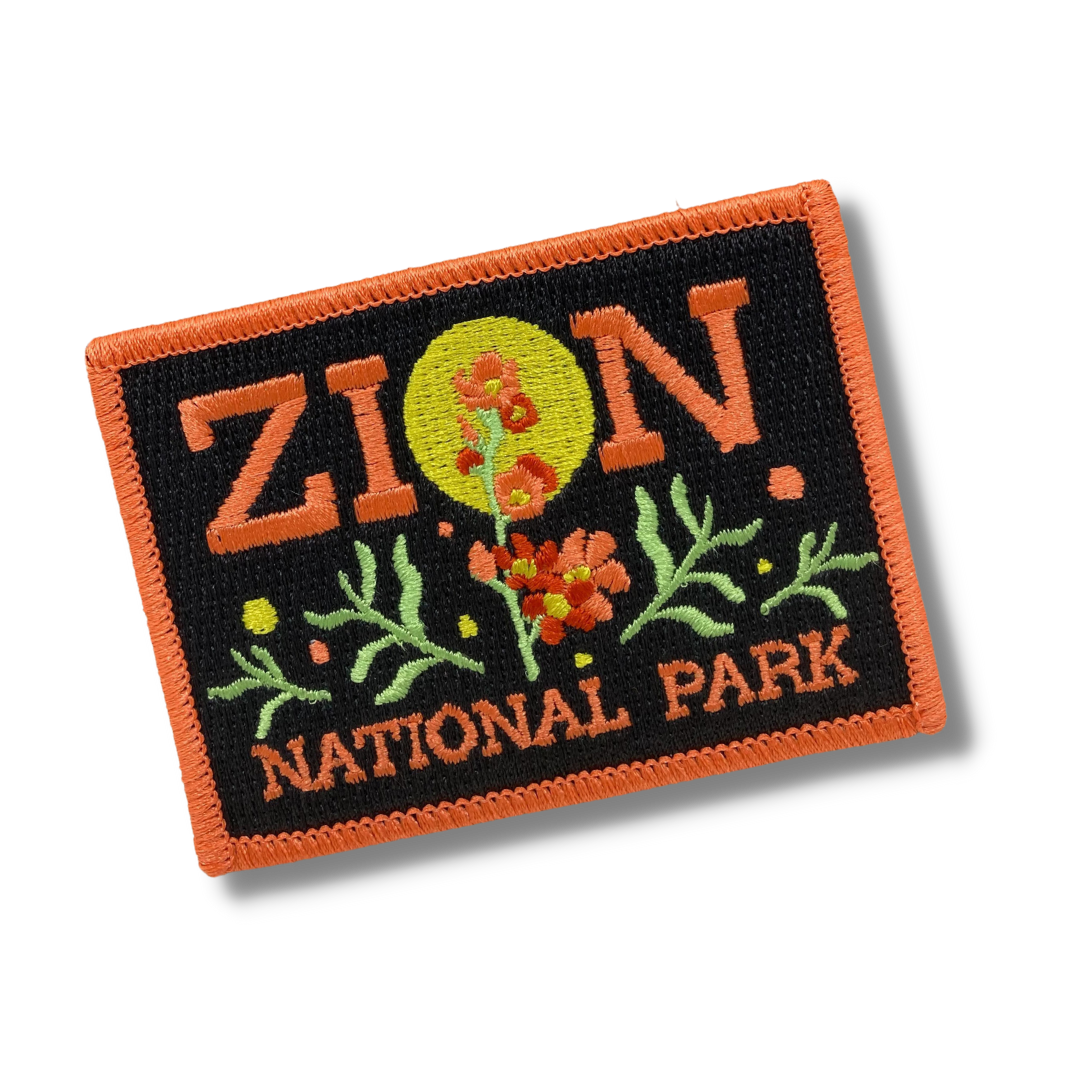 Zion National Park Wildflowers Embroidered Sticker Patch