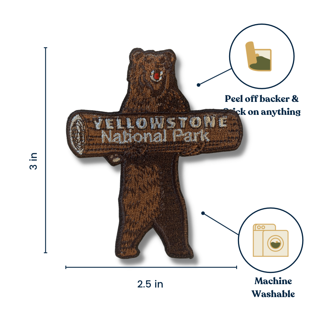 Hello-stone Bear Embroidered Sticker Patch