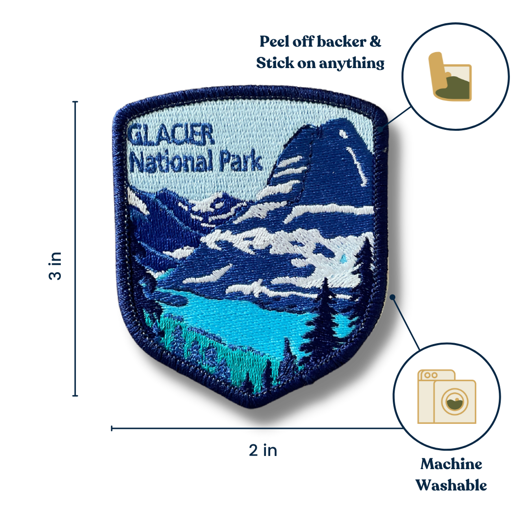 Glacier National Park Embroidered Sticker Patch