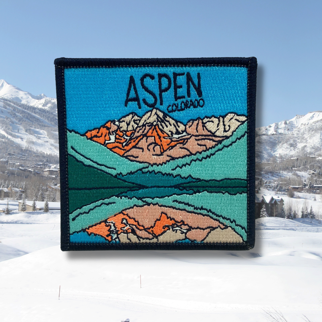 Aspen Colorado Mountains Embroidered Sticker Patch