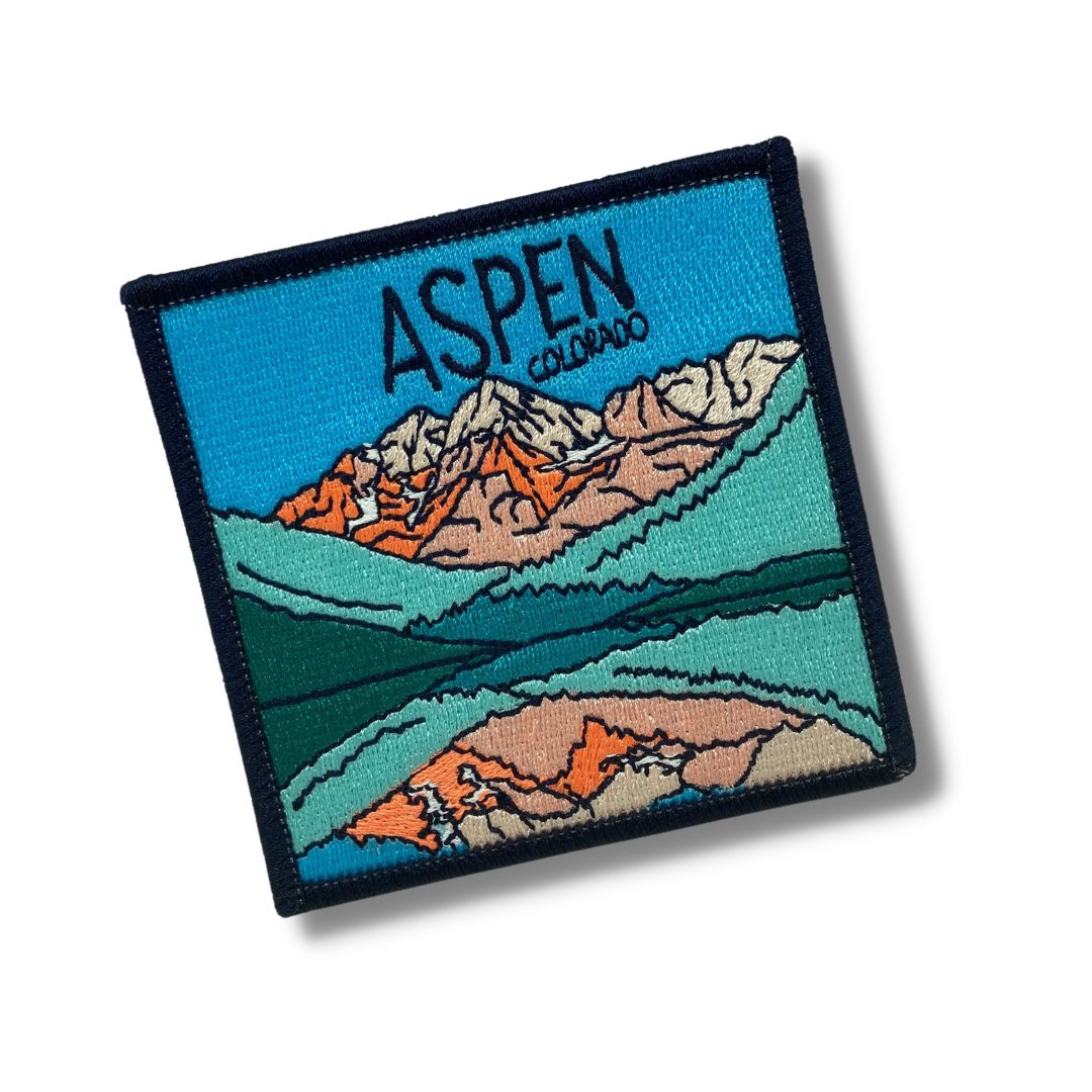 Aspen Colorado Mountains Embroidered Sticker Patch