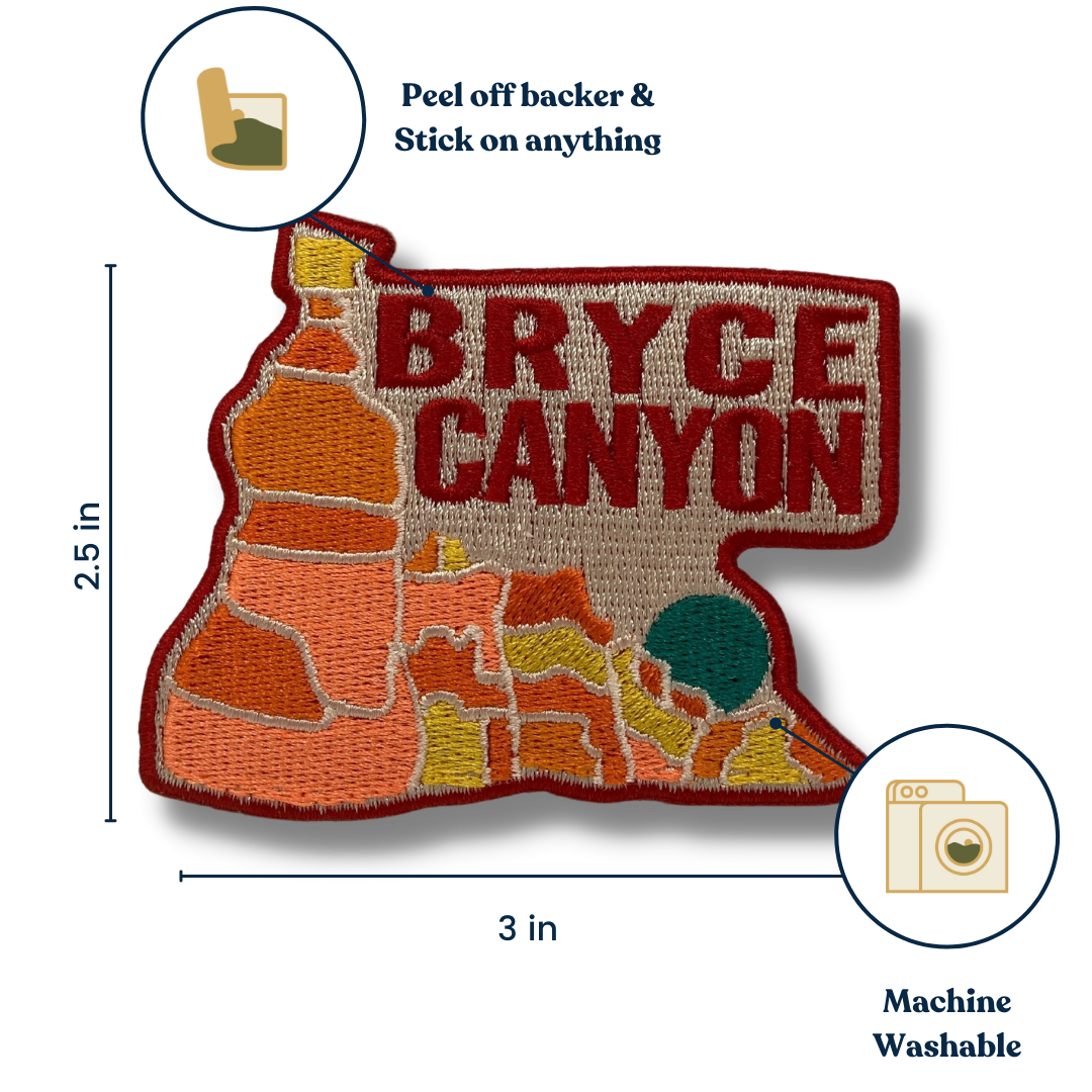 Bryce Canyon Hoodoos Embroidered Sticker Patch