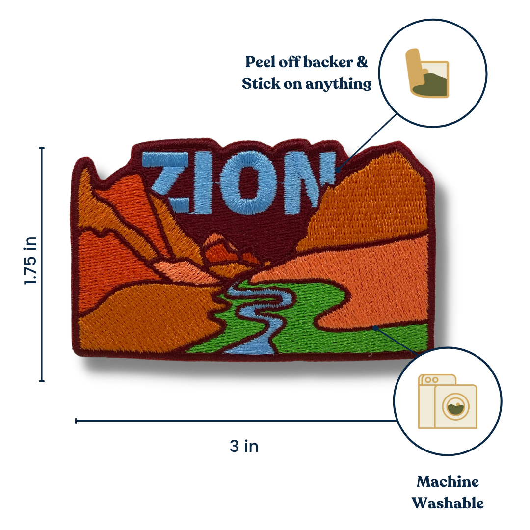 Zion National Park Embroidered Sticker Patch