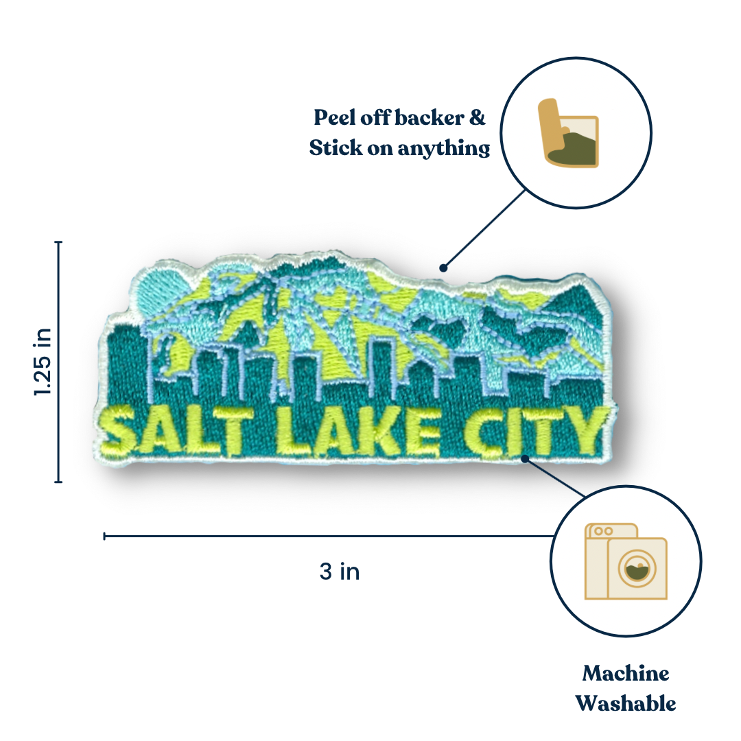 Salt Lake City Embroidered Sticker Patch